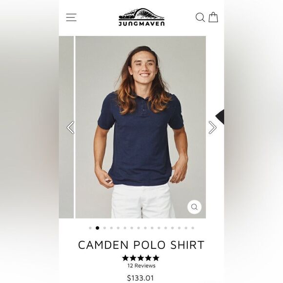 🆕NWT Jungmaven Hemp Polo XL Diesel Grey - Picture 2 of 6